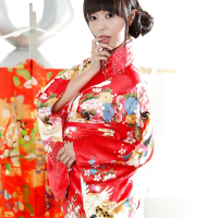 Japanese babe Marica Hase does a slow striptease out of Geisha uniform