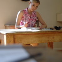 Hot teacher Hayley Marie Coppin stripping on the table