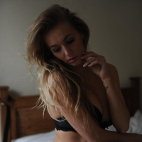 Sexy blonde babe Hayley Marie Coppin teasing in her black stocki