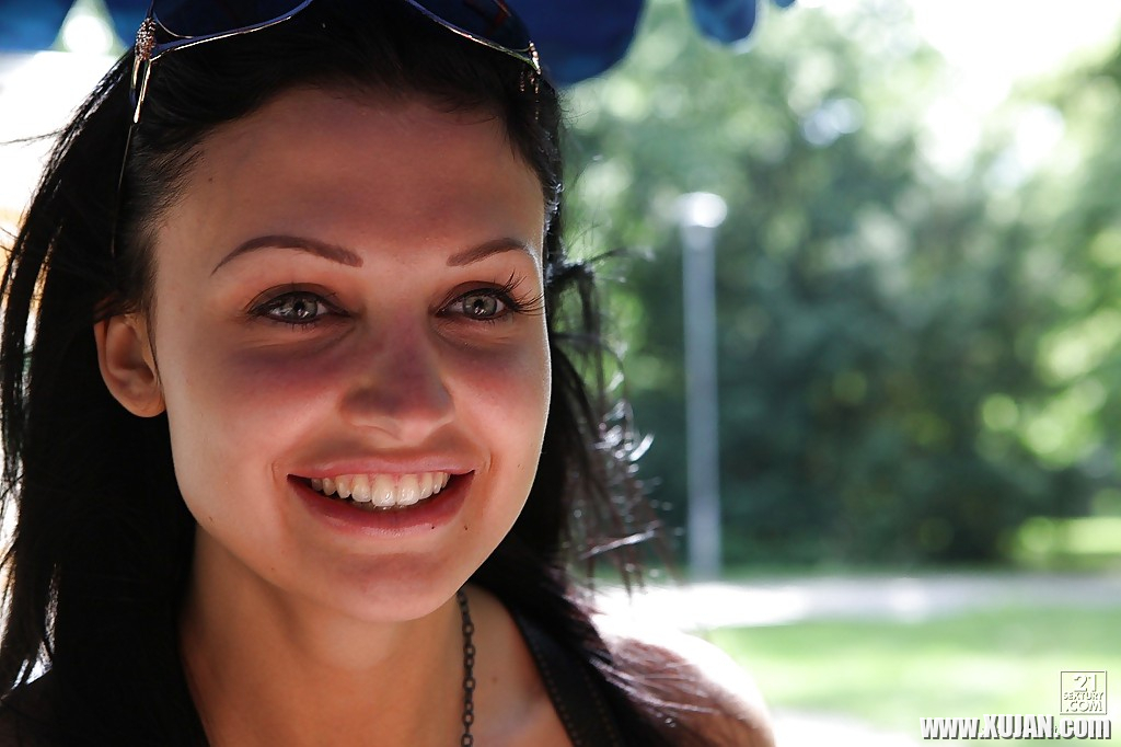 Pornstar with a beautiful face Aletta Ocean has a walk with a friend - Photo #473461
