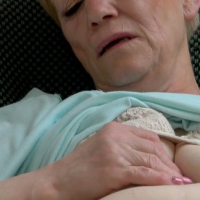 Old Marie and her pussy on public