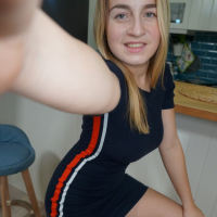 Blonde cutie loves to show her big tits