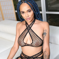 Julie Kay looks awesome in hot tight blck Lingerie