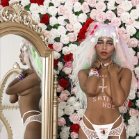 Ebony Slut Daizy Cooper in hot White Lingerie