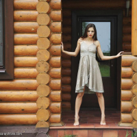 Beautiful brunette Alise Moreno gets naked for you at the cabin