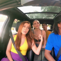 Hot babes Vanna Bardot and Lily Lou sharing a huge black meatpole