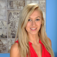 Perky blonde pocket rocket Alexa Grace spreads pussy