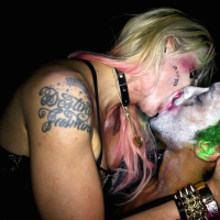 Filthy blondie Leya Falcon getting exposed by nasty cloun
