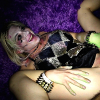 Filthy blondie Leya Falcon getting exposed by nasty cloun