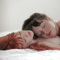 Young lesbians Elle Alexandra and Jaslene Jade licking each others vagina