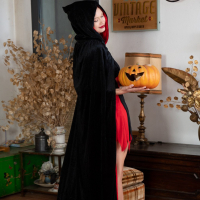 Lovely girl Stella Cardo puts on her new costume for Halloween