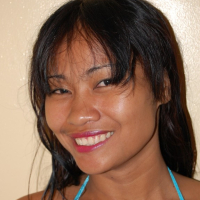 Naughty Asian babe teasing in a bikini