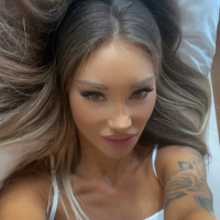 Smoking hot Monika Fox takes off her shirt to show her big boobs