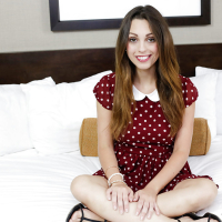Amateur undressing scene features clothed teen babe Jade Nile