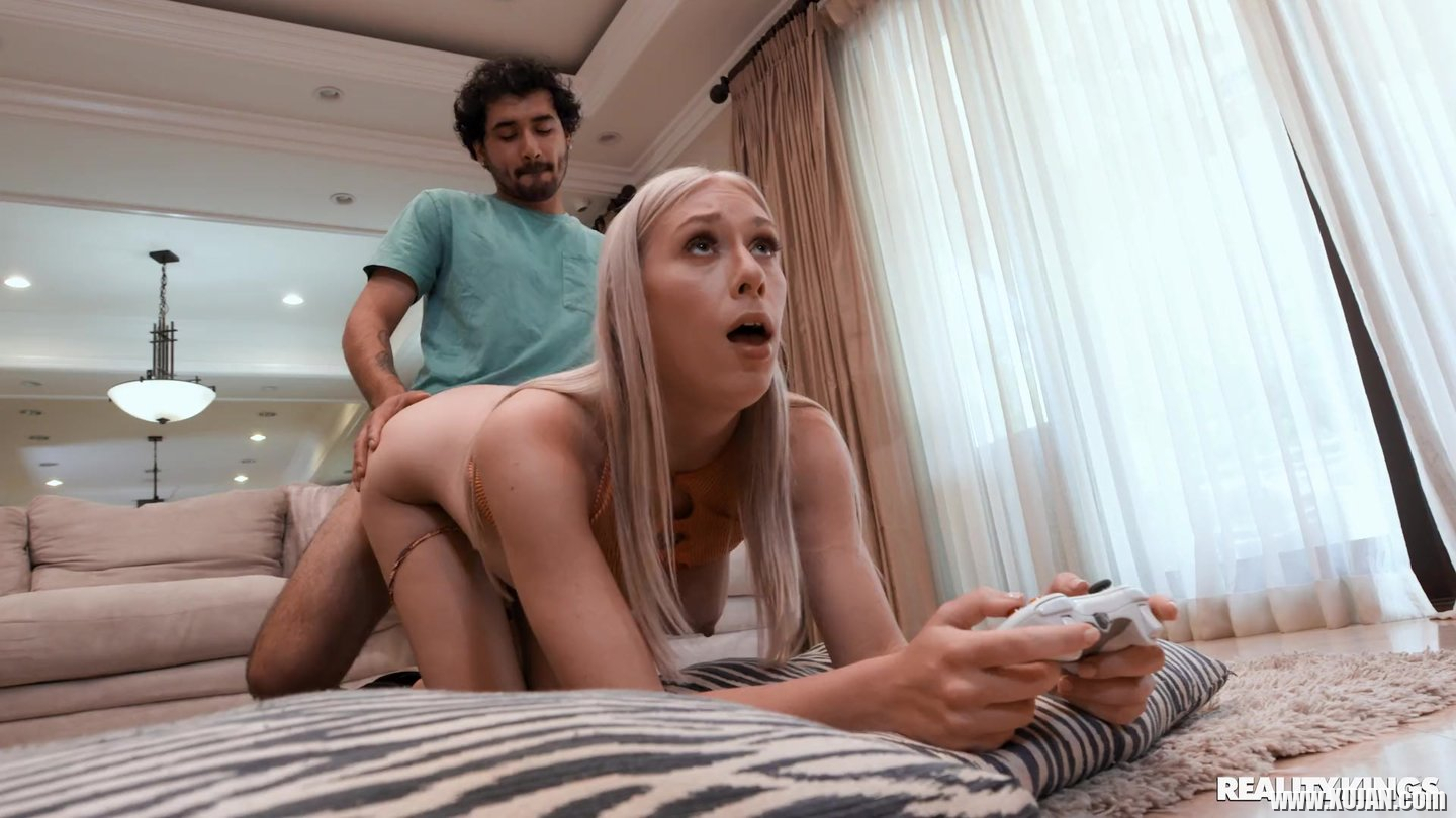 Busty blonde gamer Kay Lovely gets her pussy filled with a cock - Photo #520380