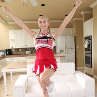Busty cheerleader Kay Lovely takes a rock hard pipe into her vagina