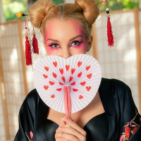 Aaliyah Love Dresses Up as a Sexy Geisha Girl