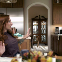 Good looking melody Marks has some fun with Sophia Locke in the kitchen