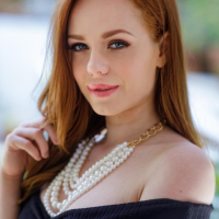 Sultry redhead beauty Ella Hughes getting down and dirty with a guy