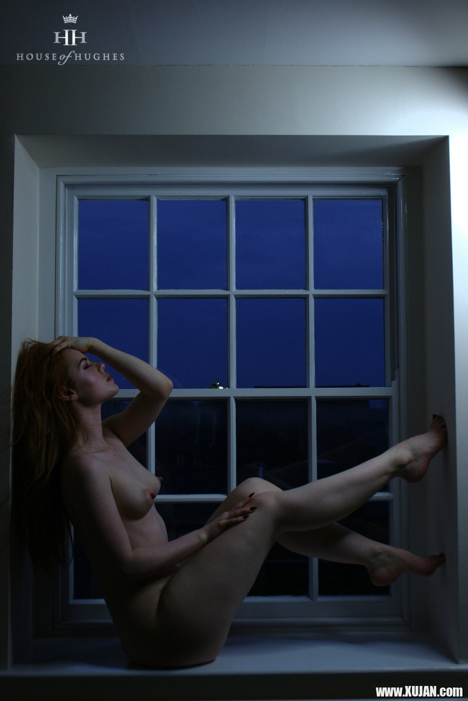 Beautiful chick Ella Hughes posing completely naked by the window - Photo #527782