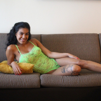 Luscious Maya Farrell shows off her amazing body to local guys