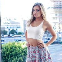 Amateur blonde babe Trisha Parks exposing nice teen ass underneath skirt