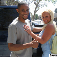 Busty blonde Alexis Golden rides a bbc on the couch