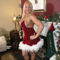 Sexy Alexis Golden in a hot Christmas Outfit