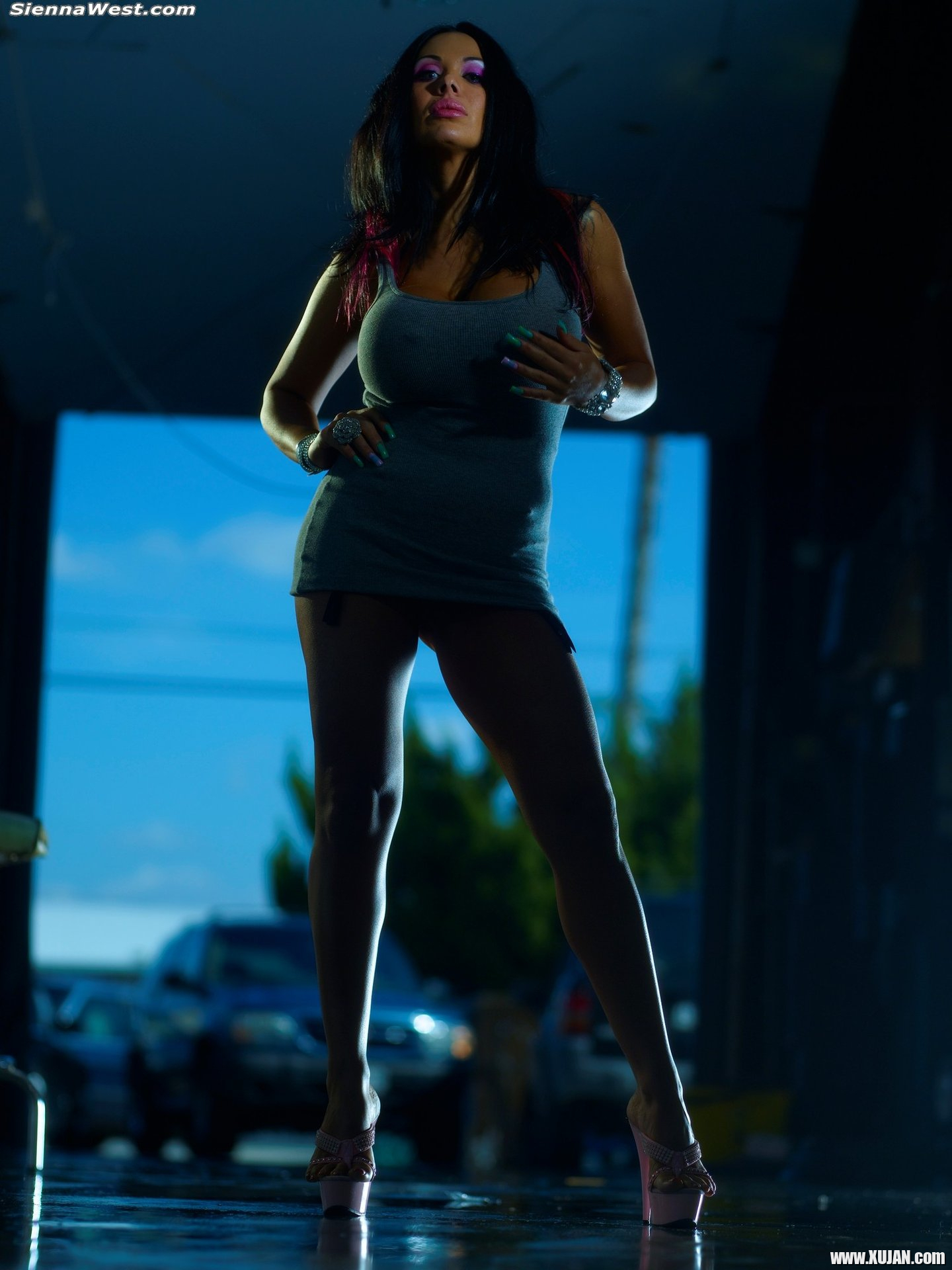 Sienna West exposes her goods in a mini dress - Photo #549519