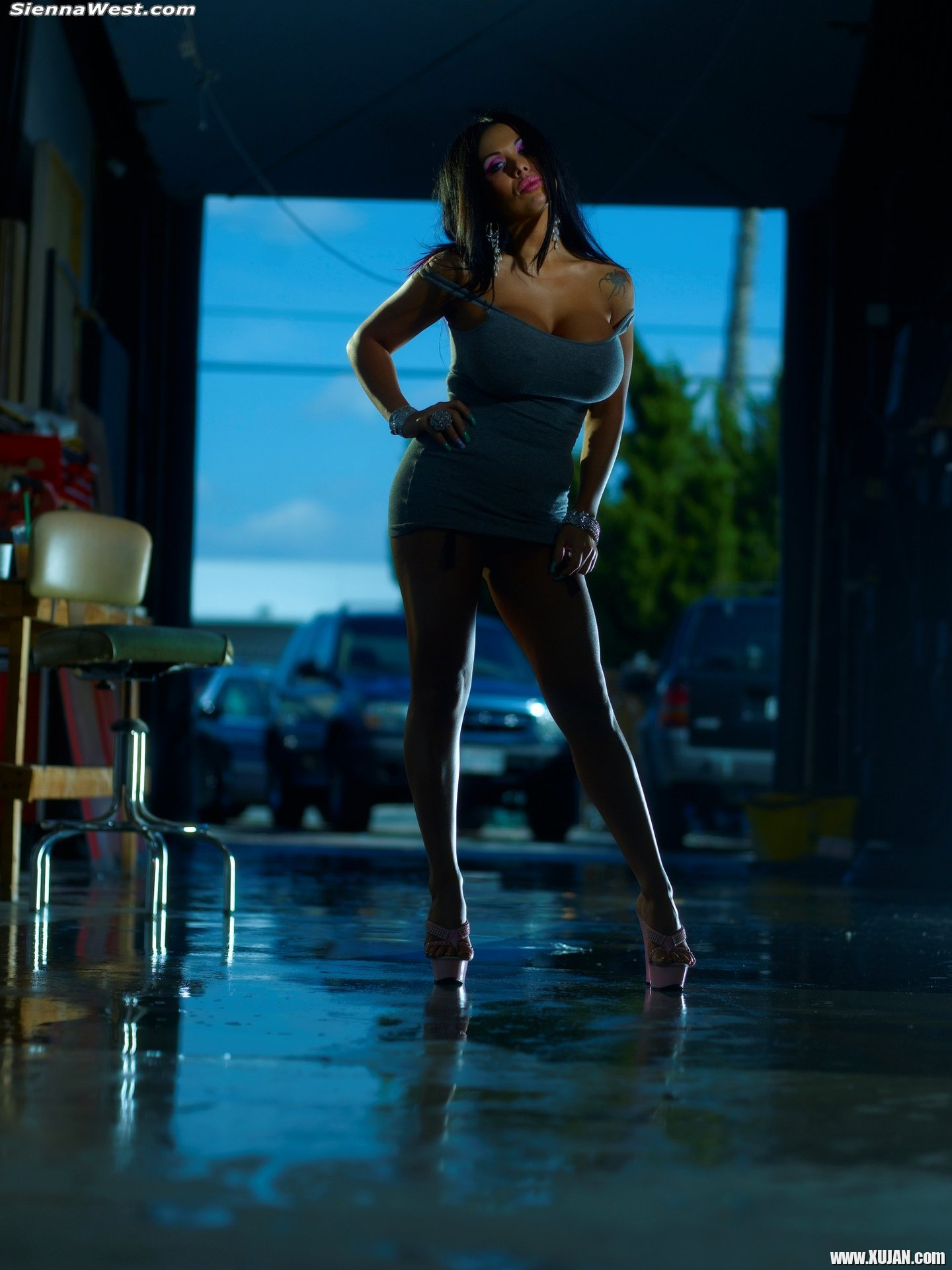 Sienna West exposes her goods in a mini dress - Photo #549520