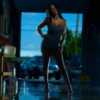 Sienna West exposes her goods in a mini dress