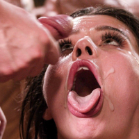 Naughty slim brunette chick Kylie Rocket takes a ride on a big dong