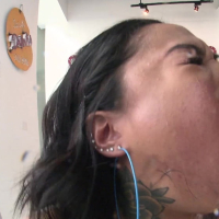 Cute Little Black Chick Honey Gold Sucks His Big White Dick