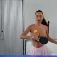 Lesbian Talia Mint screwing Liya Silver on a tennis table