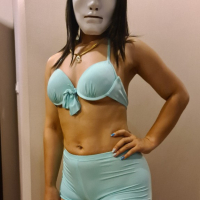 Asian Goddess blue swimsuit