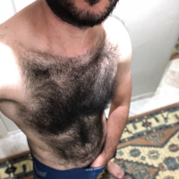 Very hairy man