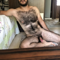 Very hairy man