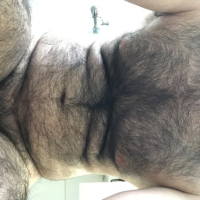Very hairy man