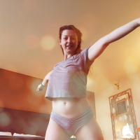 POV shots of Sunny Lane taking it off for her Cam