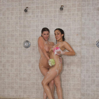 Busty chicks Sara Stone and Chavon Taylor take a lesbian shower