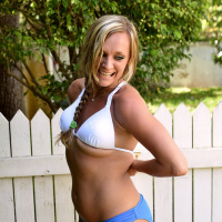 Hot Milf Tucker Stevens posing naked outdoors