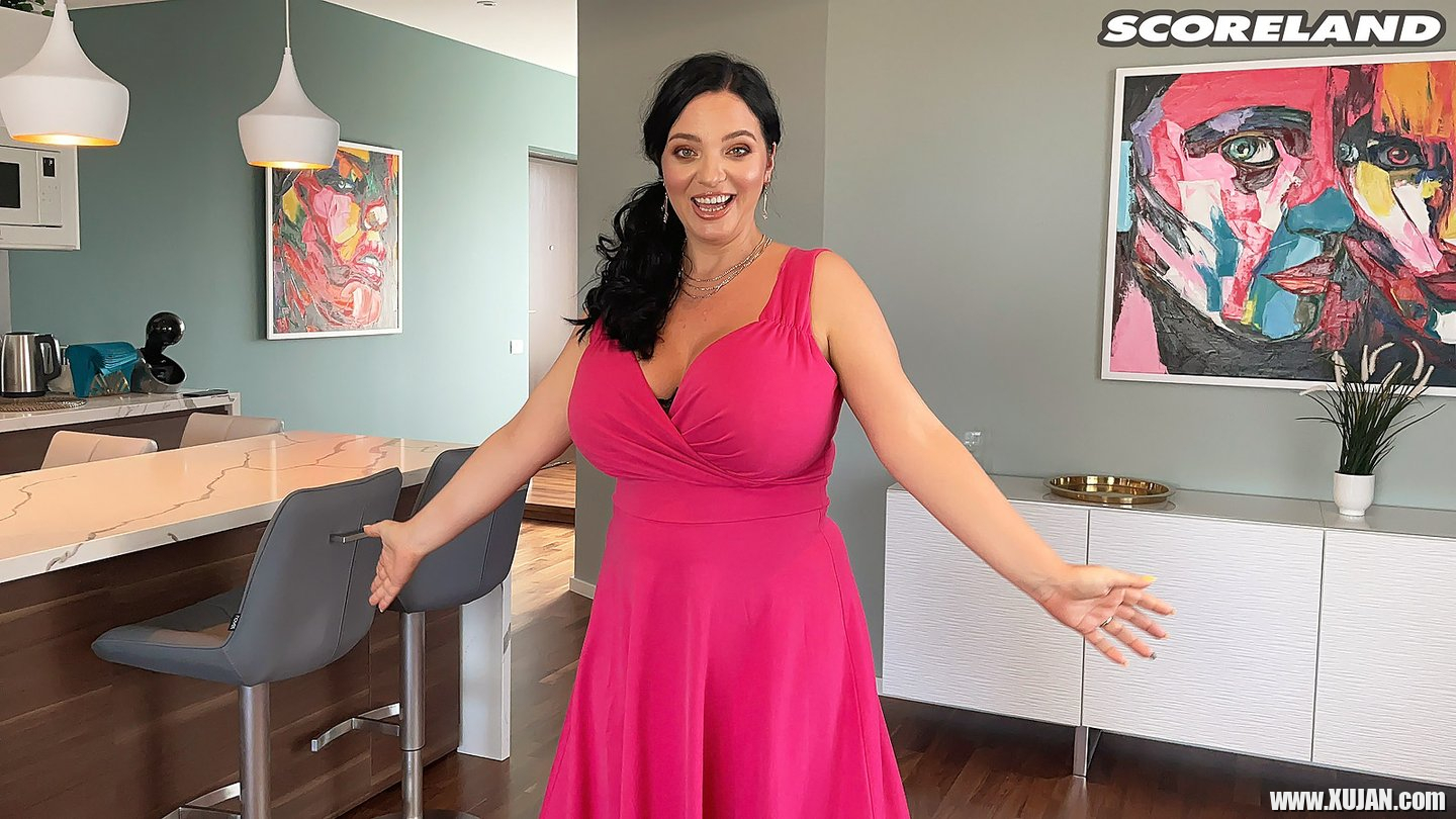 Curvaceous Joanna Bliss peels off pink dress and masturbates - Photo #583968