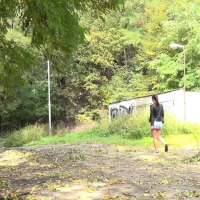 Nasty Amanda Hill misbehave in public place