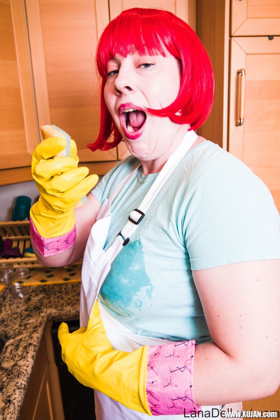 Chubby redhead Lana Del Lust showing off her curvy body - Photo #594149