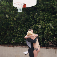 Rain Summers gets slam dunked on Basketball Court