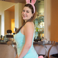 Sexy Bunny Danielle FTV enjoys licking her Feet