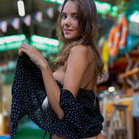 Princess Clover shamelessly strips in Warehouse