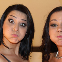 Cindy Cipriana and Karina get naughty and goofy on the set