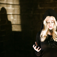 Fully clothed teens Dahlia Sky and Charlotte Stokely model in cosplay garb