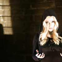 Fully clothed teens Dahlia Sky and Charlotte Stokely model in cosplay garb